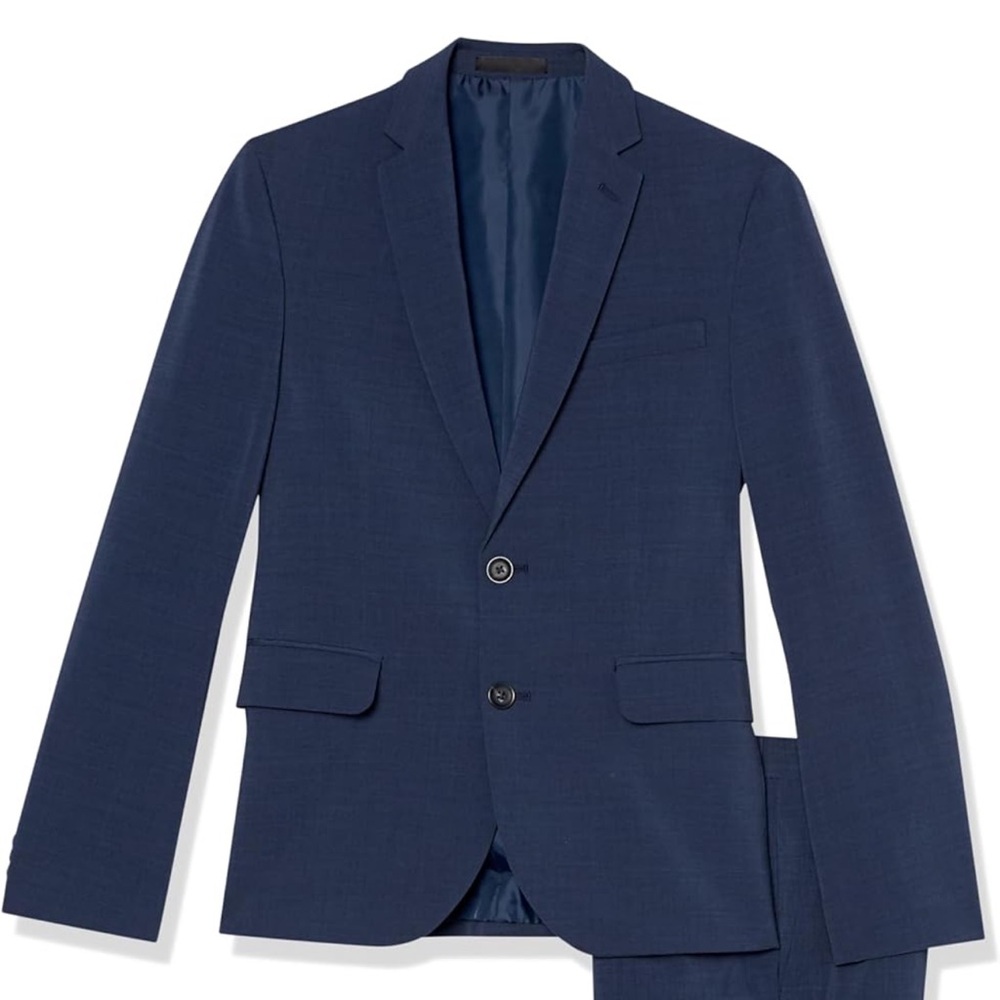 Kenneth Cole REACTION Boys’ Slim Fit Jacket – Size 8, Indigo blue, NWT